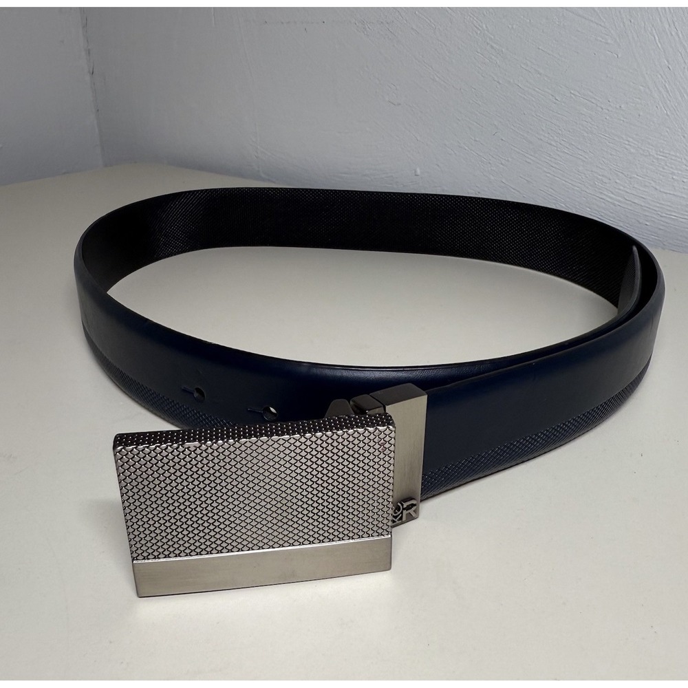Kenneth Cole REACTION Men's Perfect Fit Adjustable Belt-Sz S (30-32) Blue /Black